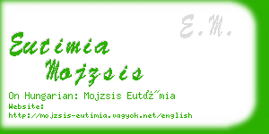 eutimia mojzsis business card